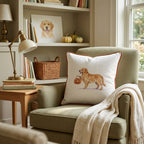 Halloween Golden Retriever Throw Pillow