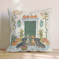 Dachshund Autumn Wander Throw Pillow