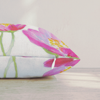Hot Pink Cosmos Throw Pillow