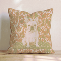 French Bulldog NYC Fall Afternoon Throw Pillow