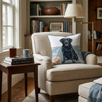 Black Labrador Retriever Gridiron Hero Throw Pillow