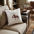 Football Chocolate Lab Throw Pillow