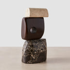 Hari Stone and Wood Sculpture