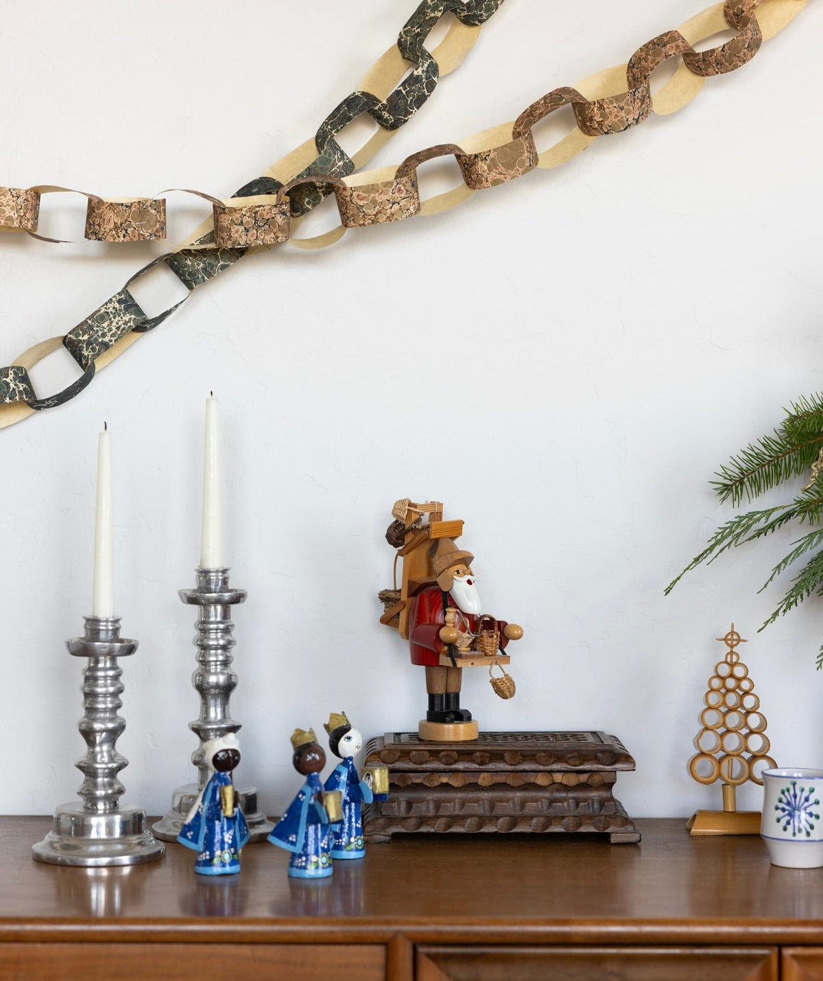 Sculptural Mexican candlesticks