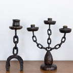Large Brutalist candle holders