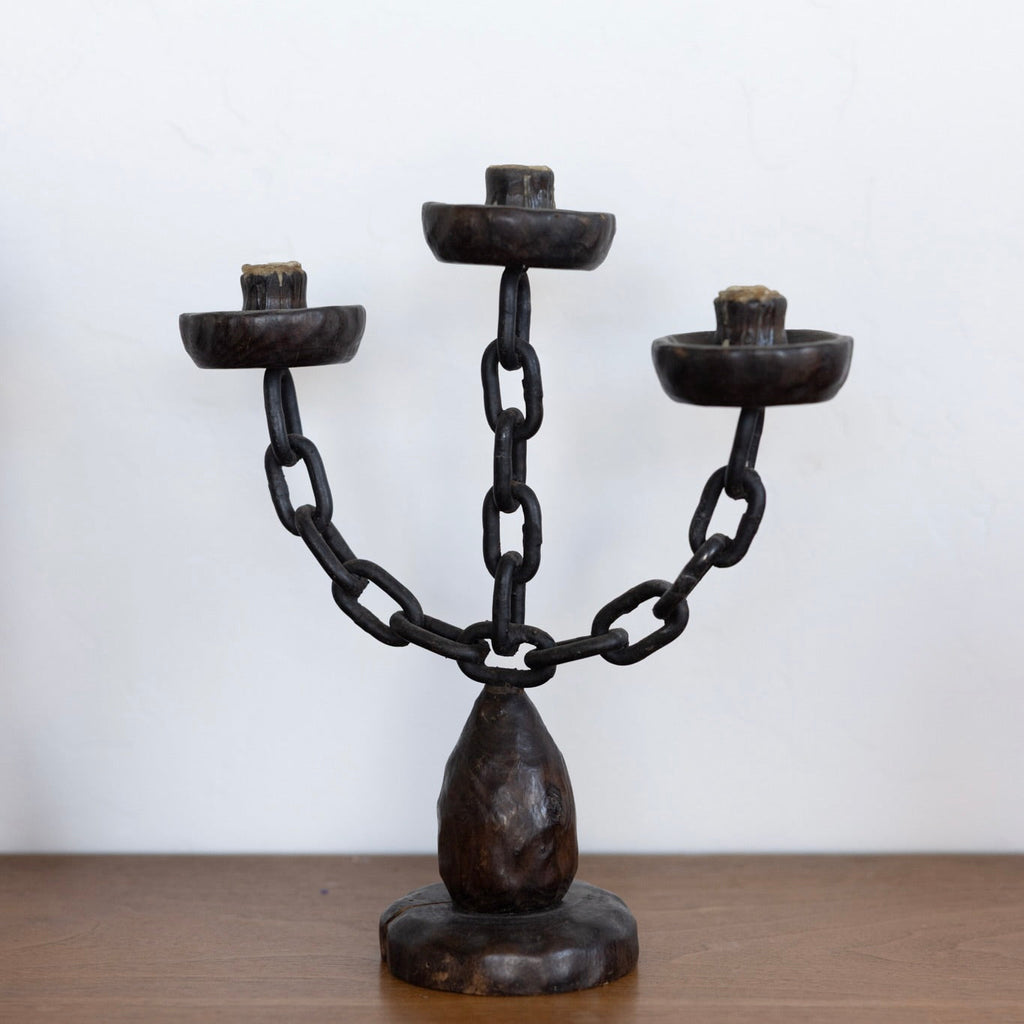 Large Brutalist candle holders