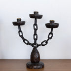 Large Brutalist candle holders