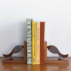 Art deco walnut bookends