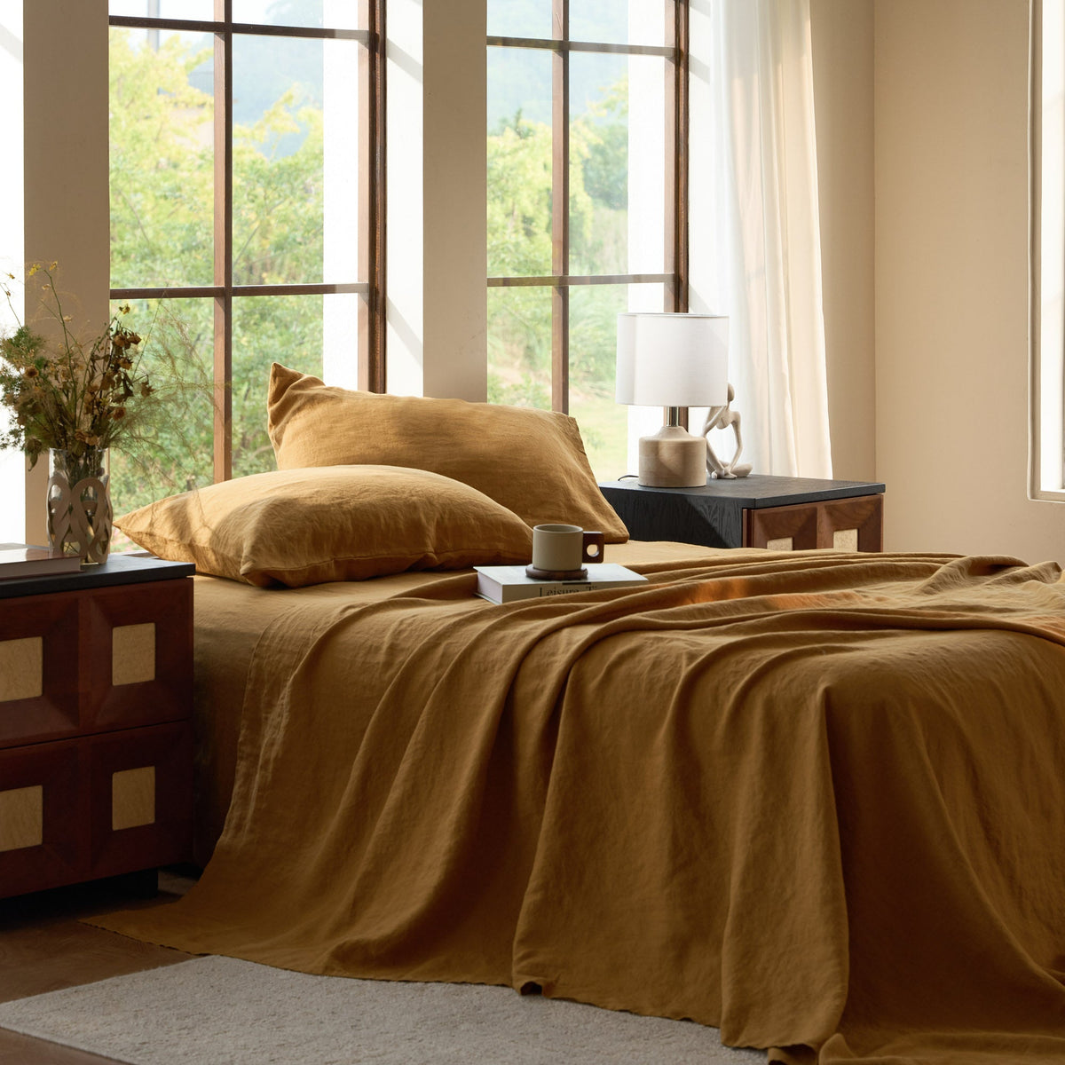 LuxeWeave Linen Flat Sheet - Refresh