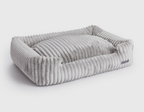 Luna Grey Corduroy Lounge Dog Bed