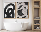 Noir Gesture Framed Canvas