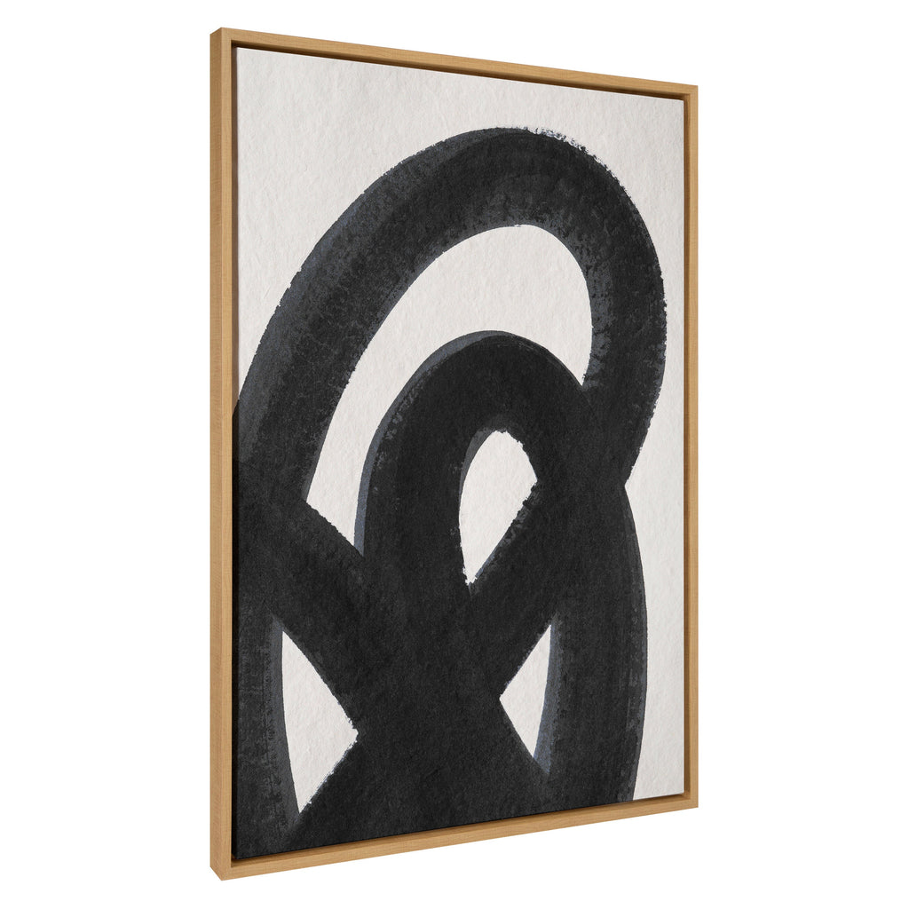 Noir Gesture Framed Canvas