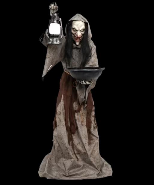 6' Light-Up Mildred the Wicked Witch Halloween Animatronic Decoration Halloween decoration