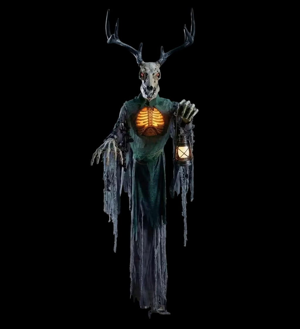 Skeleton Forest Creature with Horns Halloween Animatronic Decoration Halloween decoration