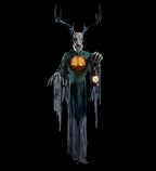 Skeleton Forest Creature with Horns Halloween Animatronic Decoration Halloween decoration