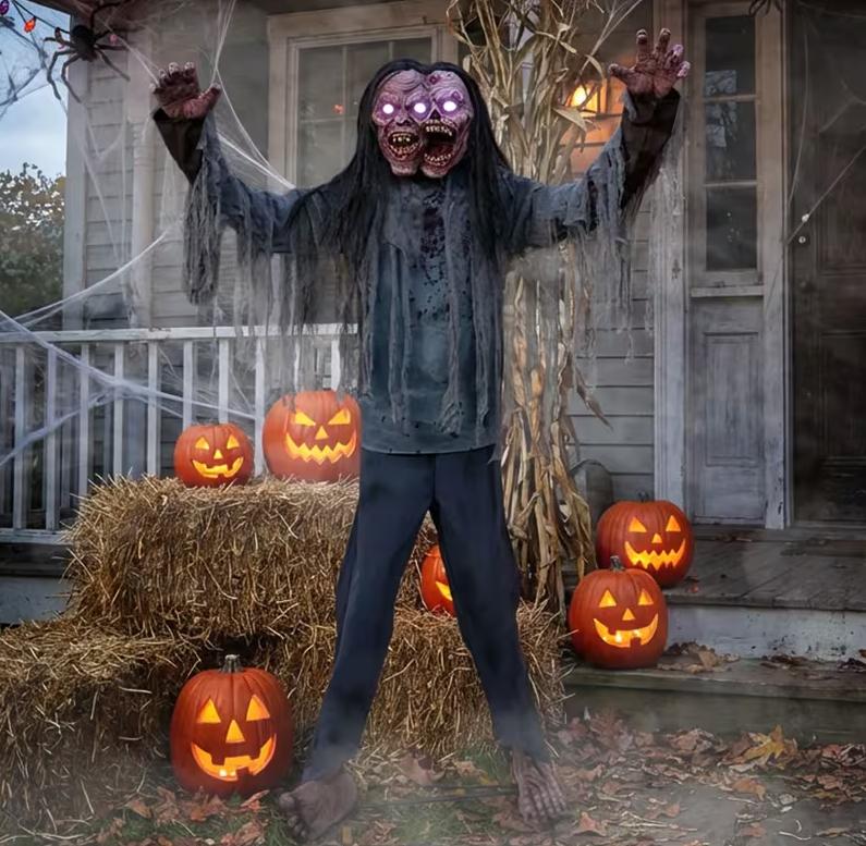 Jack & Jill Zombie Halloween Animatronic Decoration view 3