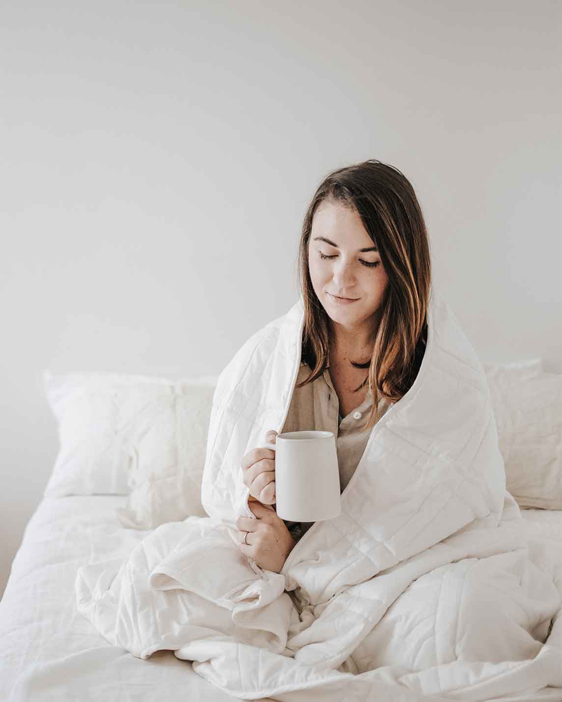 12lb Weighted Throw Blanket + Cotton Duvet Cover
