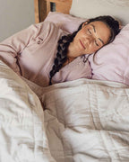 12lb Weighted Throw Blanket + Cotton Duvet Cover