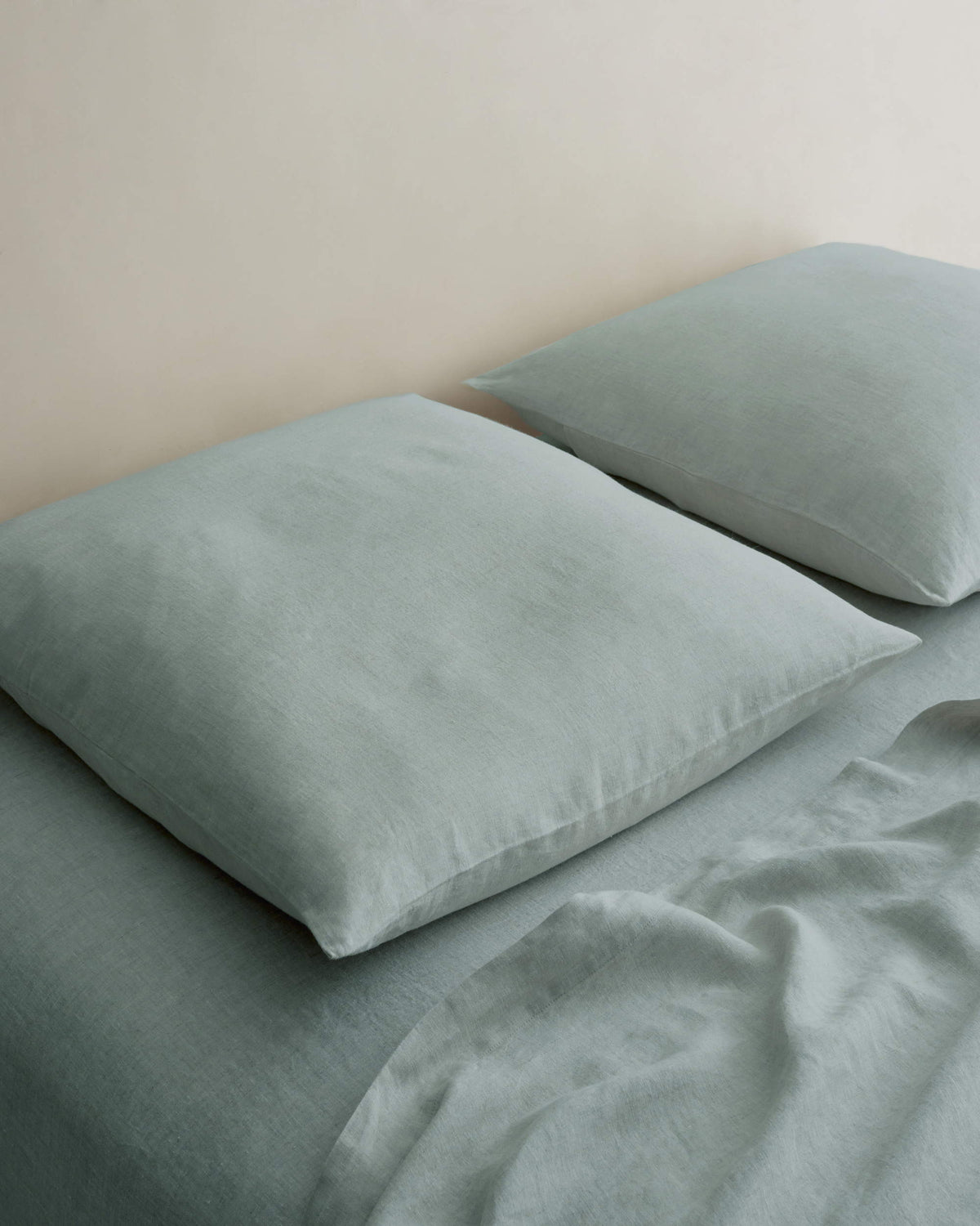 Set of 2 Linen Euro Pillowcases - Sage