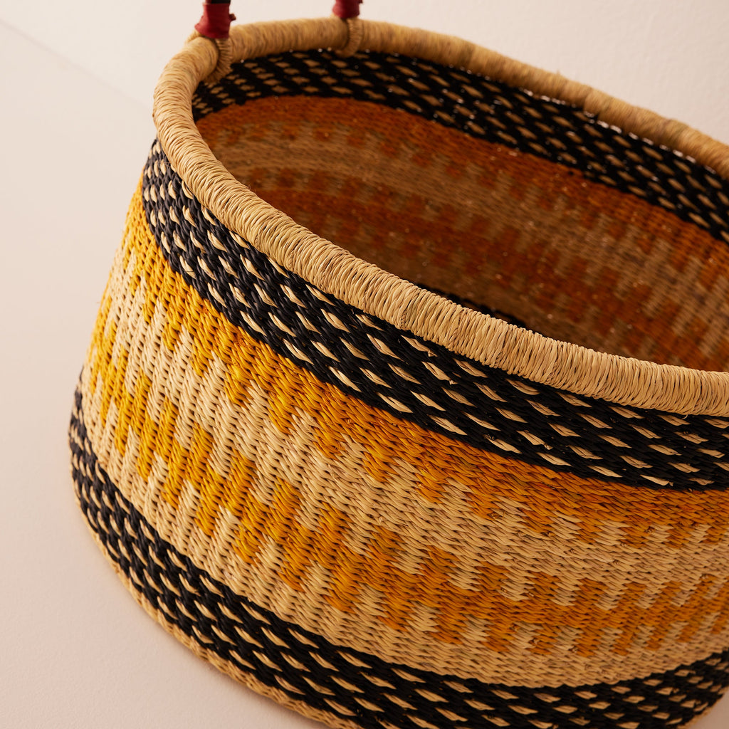 Medium Woven Short Basket