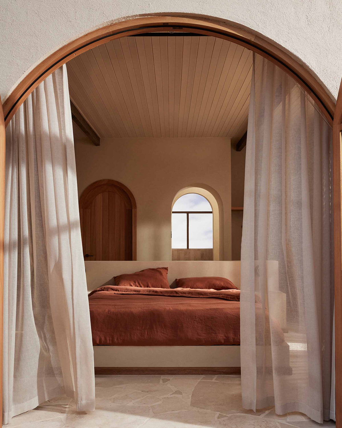 Linen Flat Sheet - Sienna