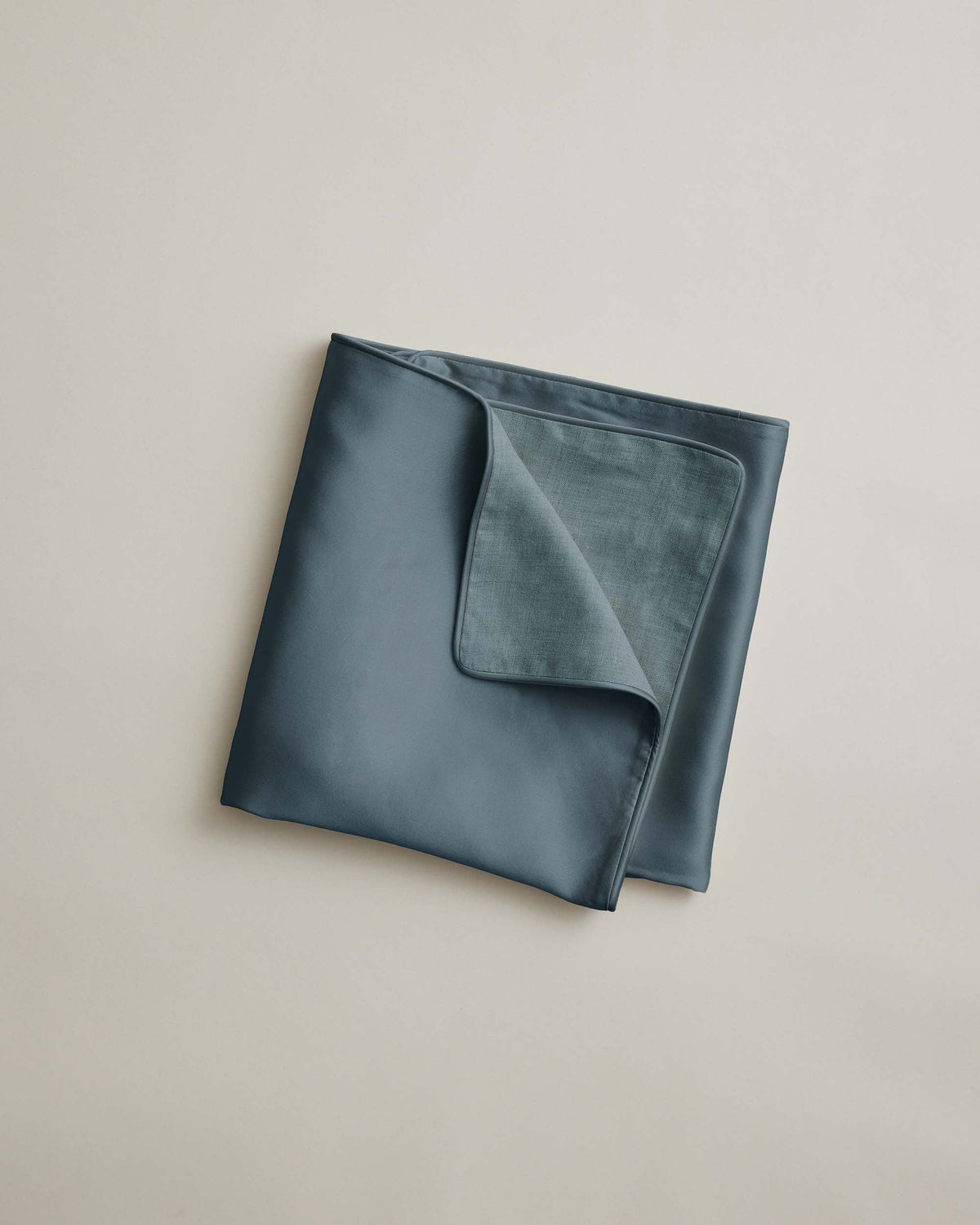 Silk Linen Flip Pillowcase - Bluestone