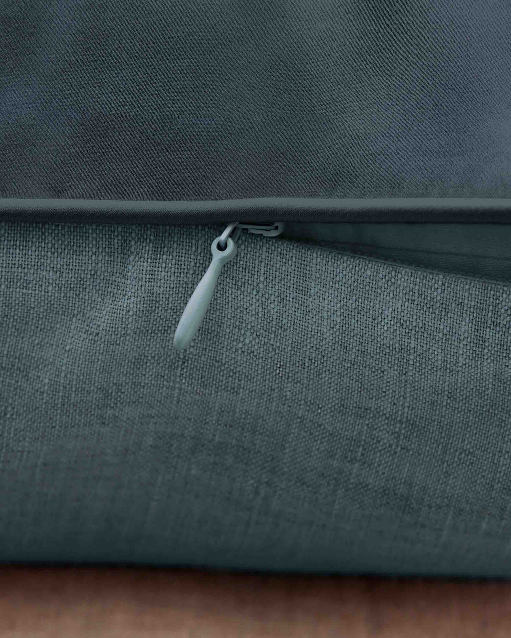 Silk Linen Flip Pillowcase - Bluestone