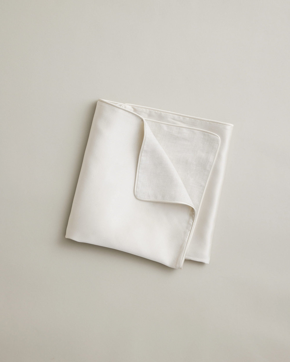 Silk Linen Flip Pillowcase - Ivory