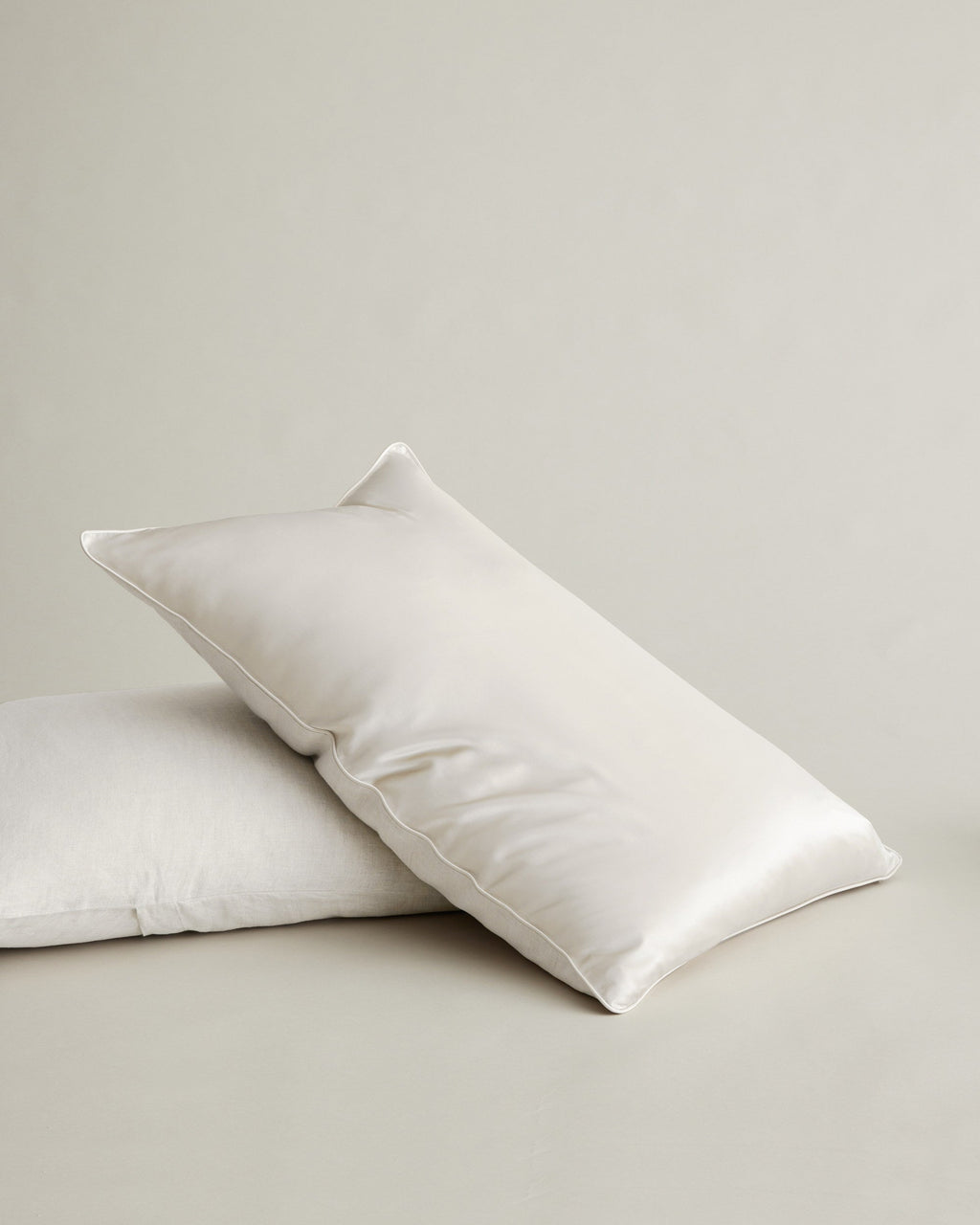 Silk Linen Flip Pillowcase - Ivory