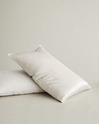Silk Linen Flip Pillowcase - Ivory