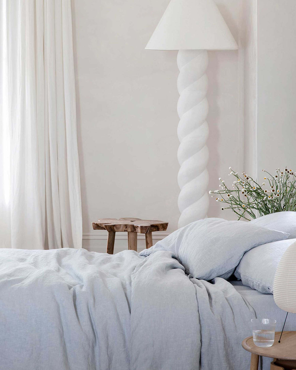 Set of 2 Linen Euro Pillowcases - Sky