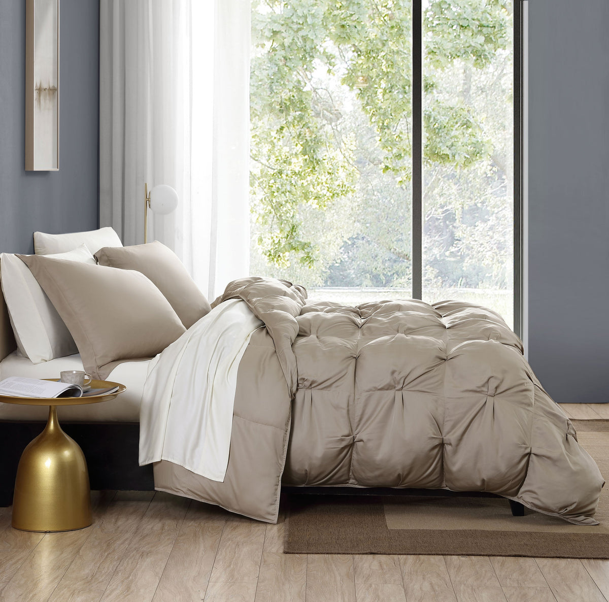 Premium Bamboo Viscose Bubble Comforter Bundle