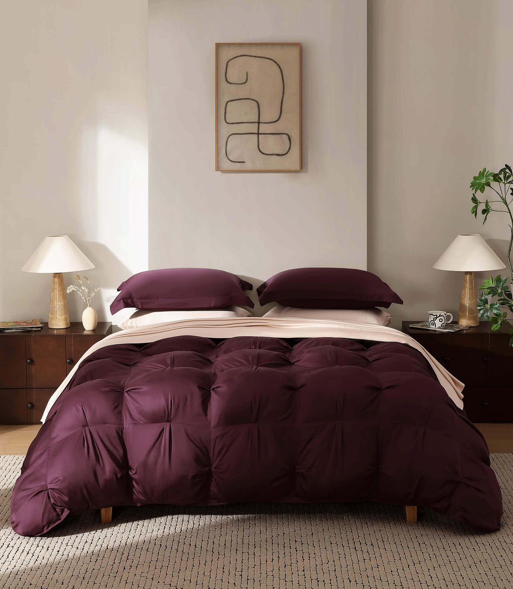 Premium Bamboo Viscose Bubble Comforter Bundle