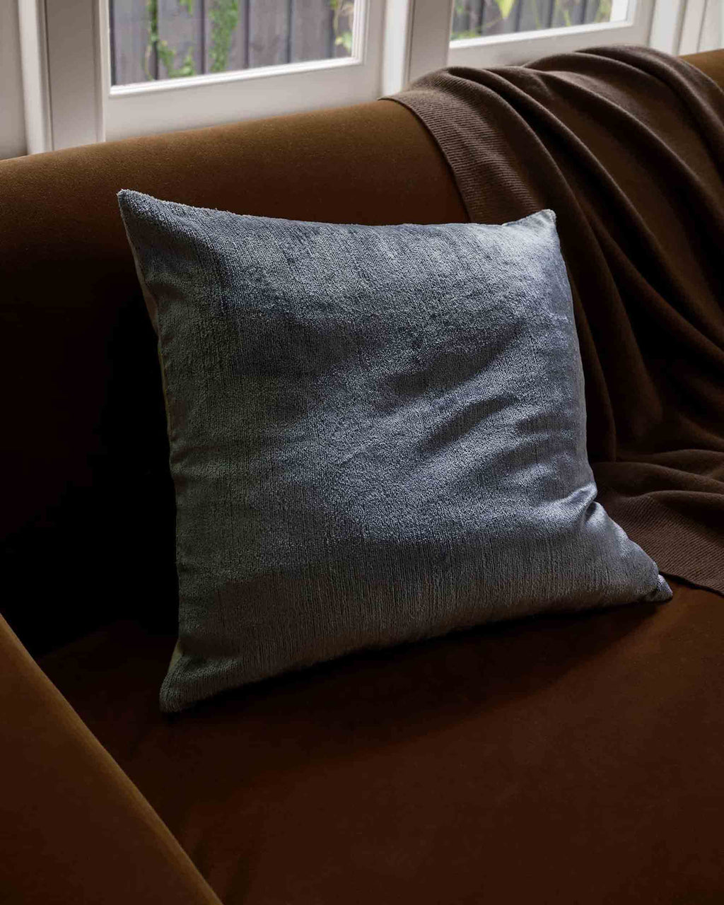 Talik Velvet Square Cushion Cover - Mist