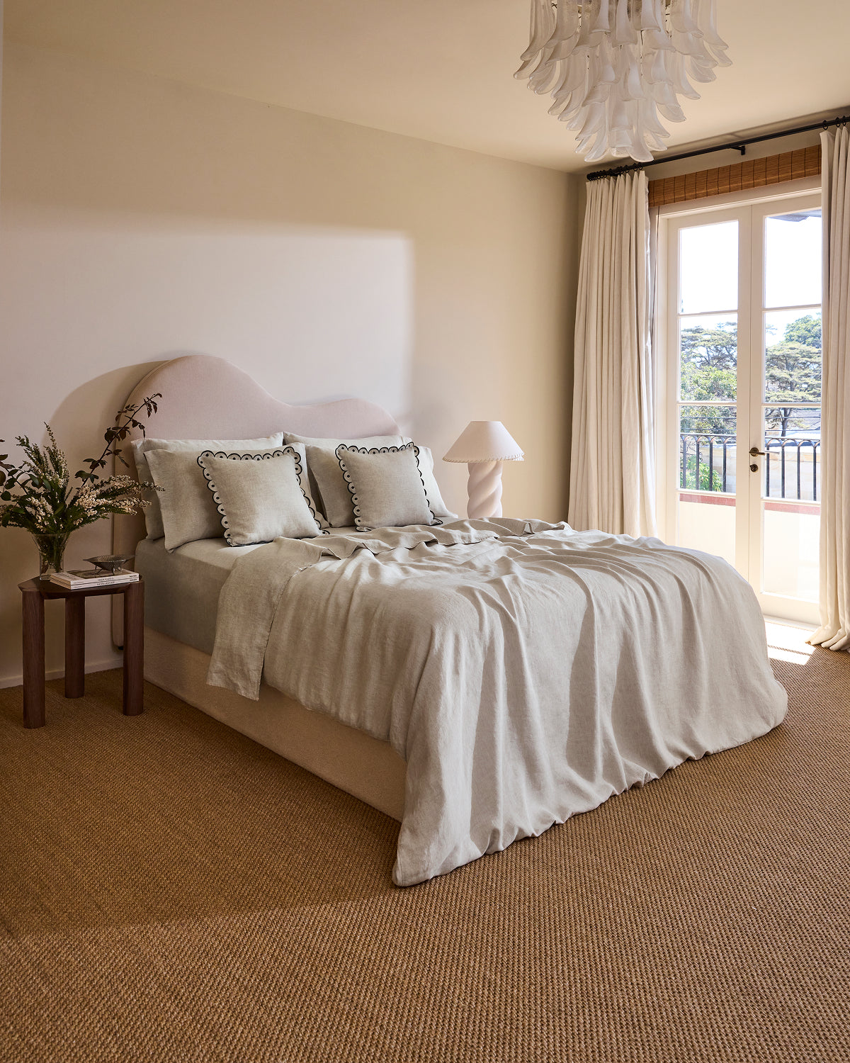 Oatmeal 100% French Flax Linen Fitted Sheet