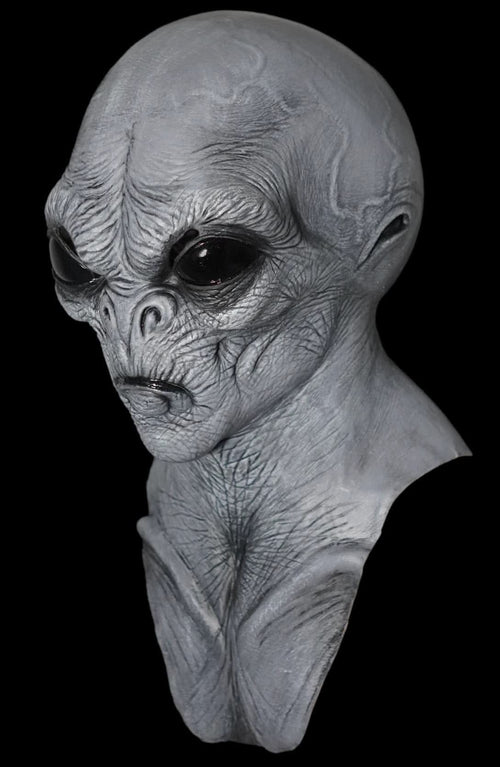 "Alien Grey Halloween Mask and Hand Set" view 2