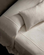 Heavyweight Linen Rectangular Cushion Cover - Ivory