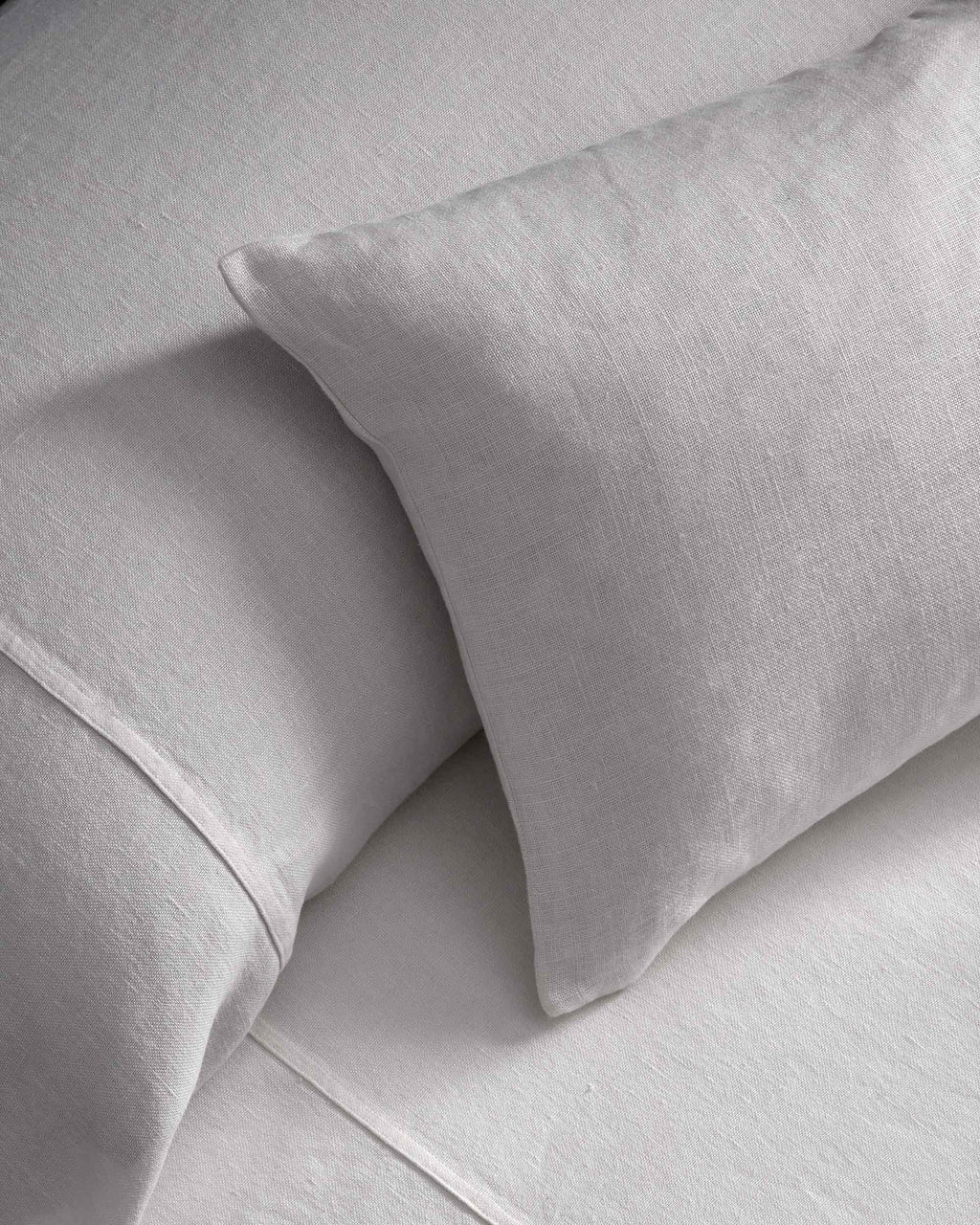 Heavyweight Linen Rectangular Cushion Cover - White