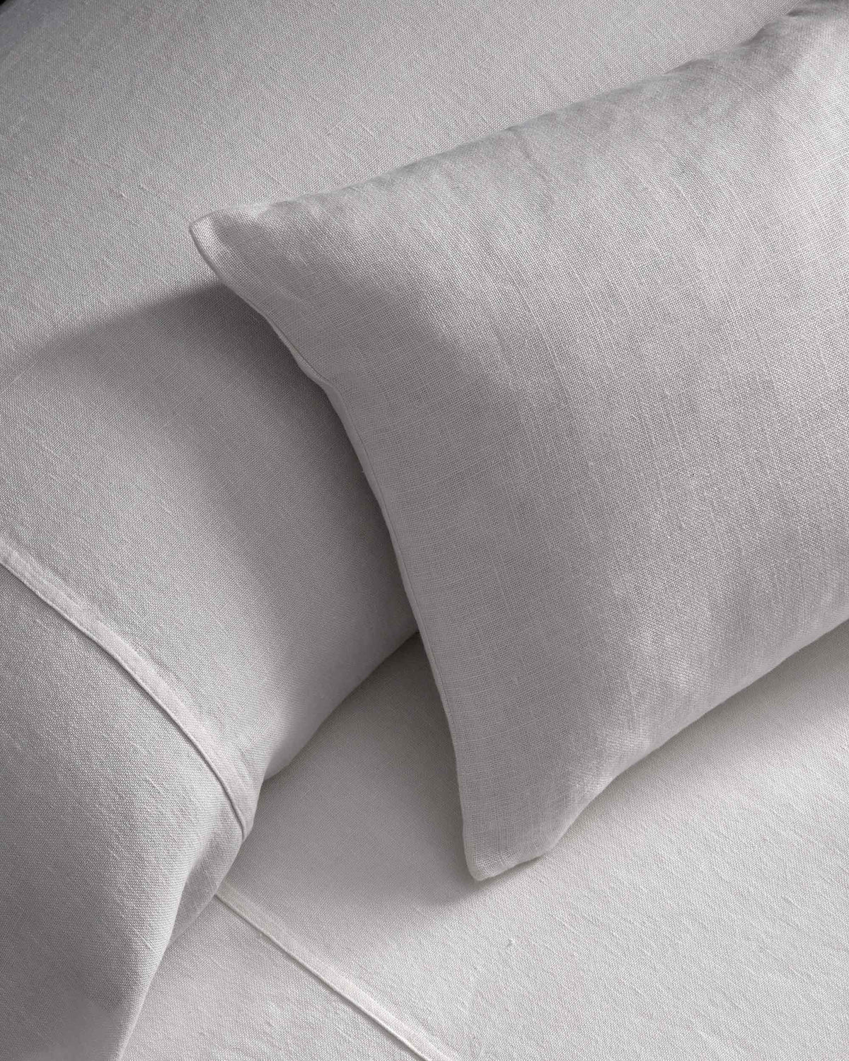 Heavyweight Linen Rectangular Cushion Cover - White