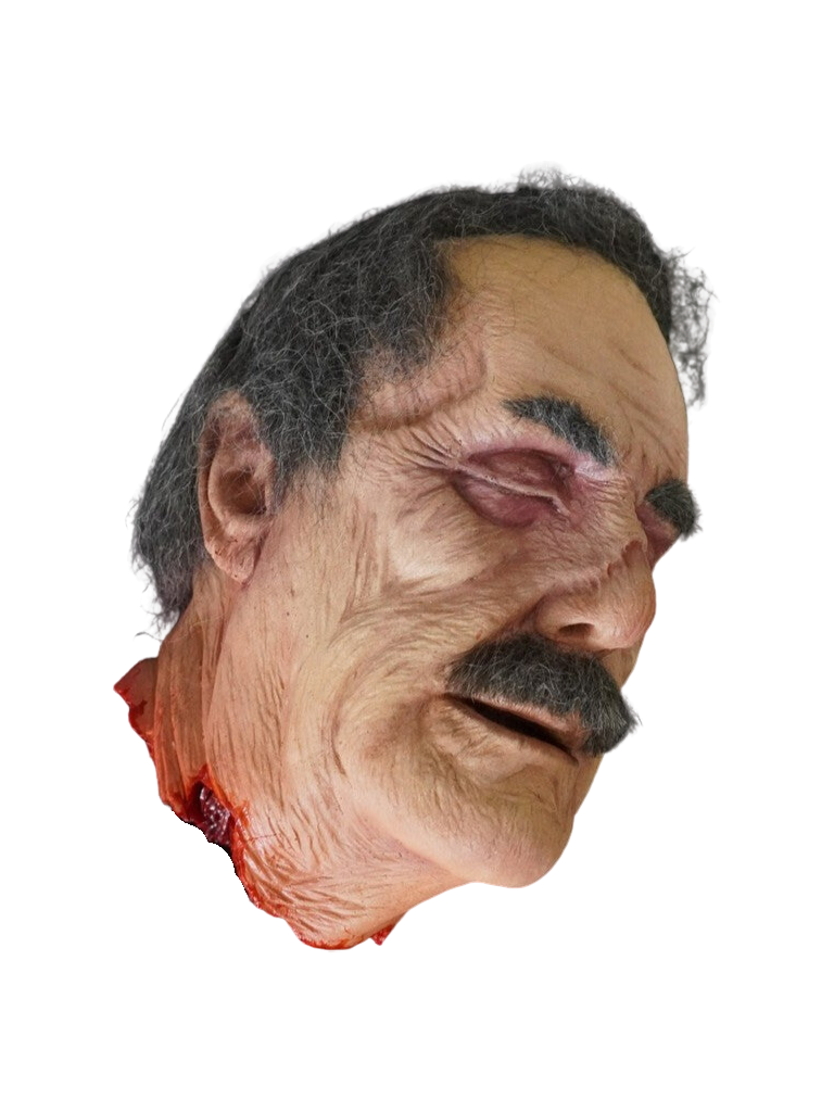 Boris Cadaver Head with Mustache Halloween decoration
