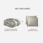 Premium Bamboo Viscose Bubble Comforter Bundle