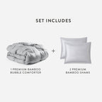 Premium Bamboo Viscose Bubble Comforter Bundle