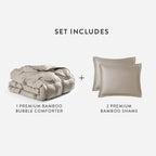 Premium Bamboo Viscose Bubble Comforter Bundle