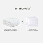 Premium Bamboo Viscose Bubble Comforter Bundle