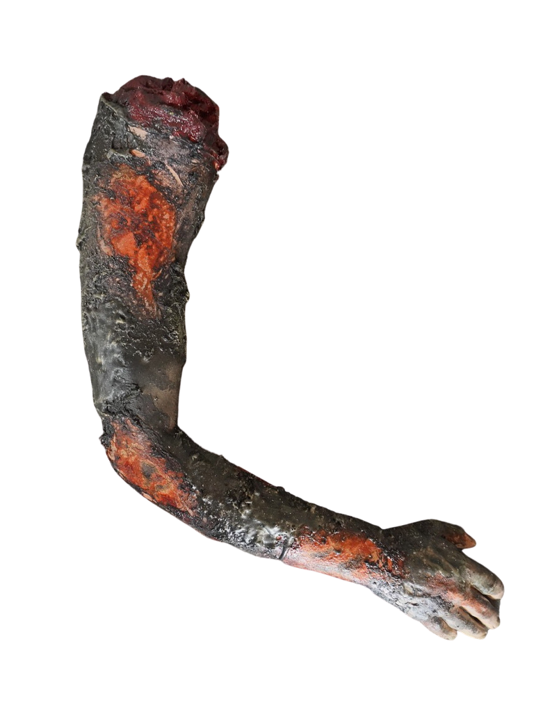 Burnt Agatha Arms Halloween decoration
