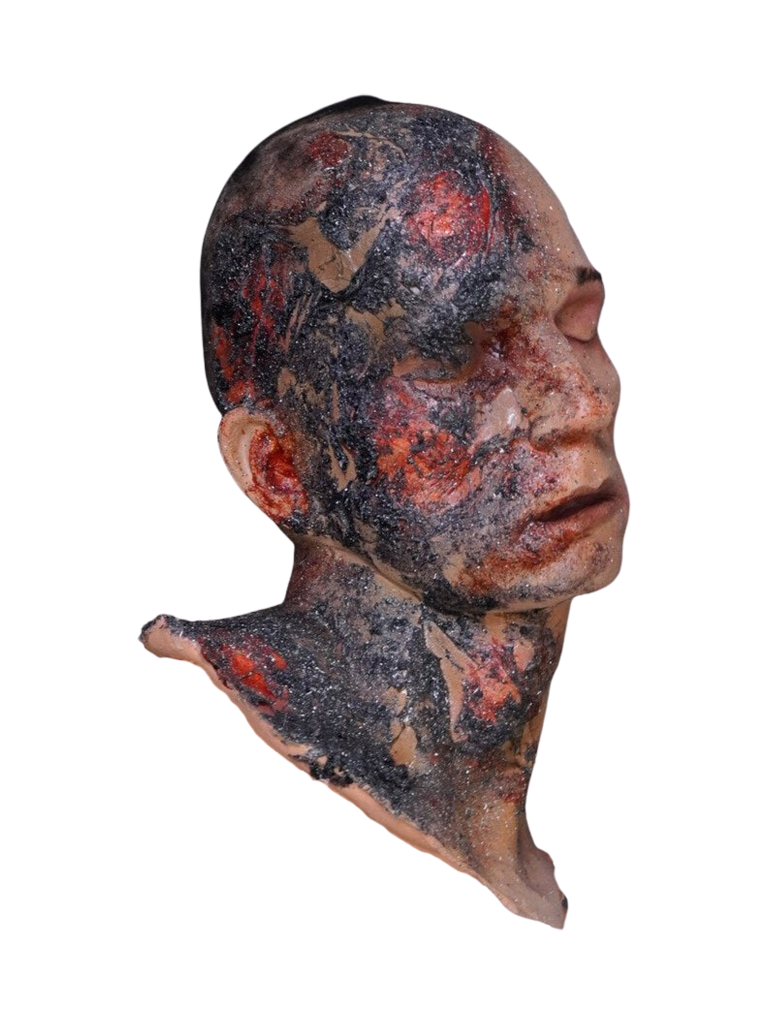 Burnt Alan Head Halloween decoration