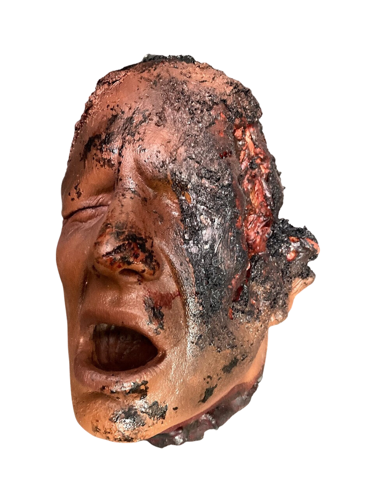 Burnt Glen Head Halloween decoration