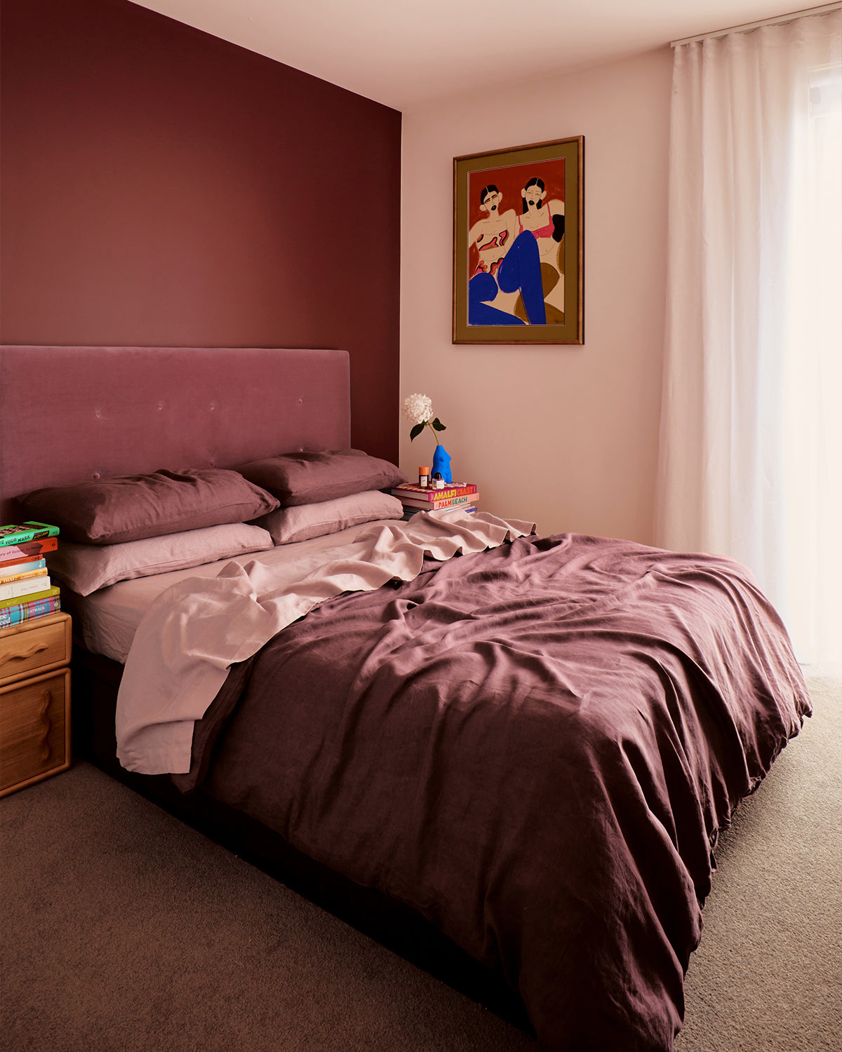 Lavender 100% French Flax Linen Fitted Sheet