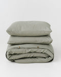 Calm sage linen duvet cover set (3 pcs)
