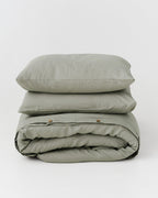 Calm sage linen duvet cover set (3 pcs)